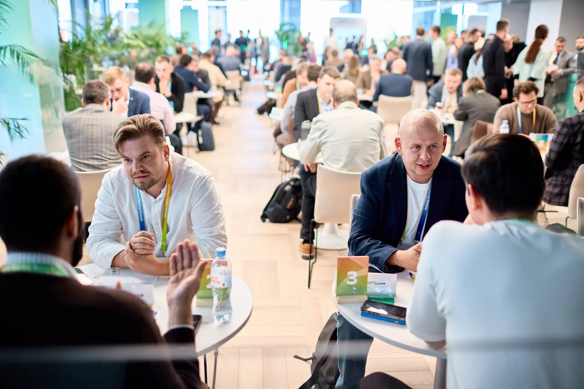 Networking tables during a break